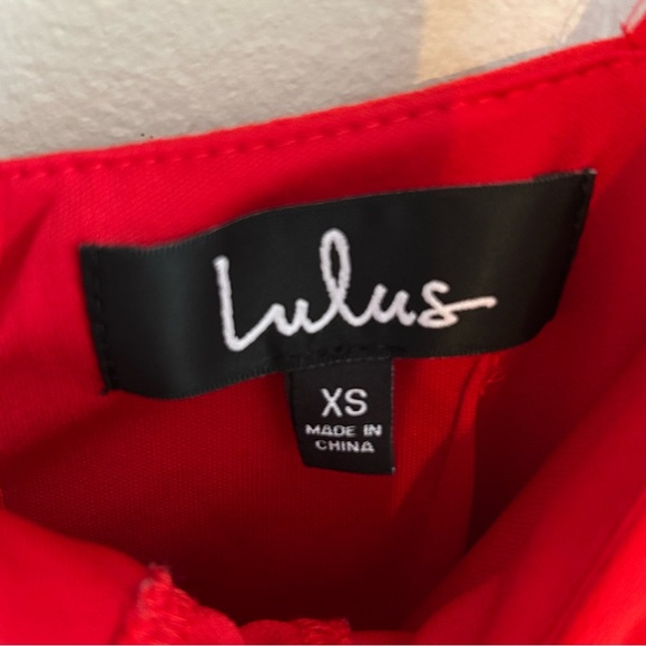 Lulu's Vibrant Red Dress - Picture 2 of 4